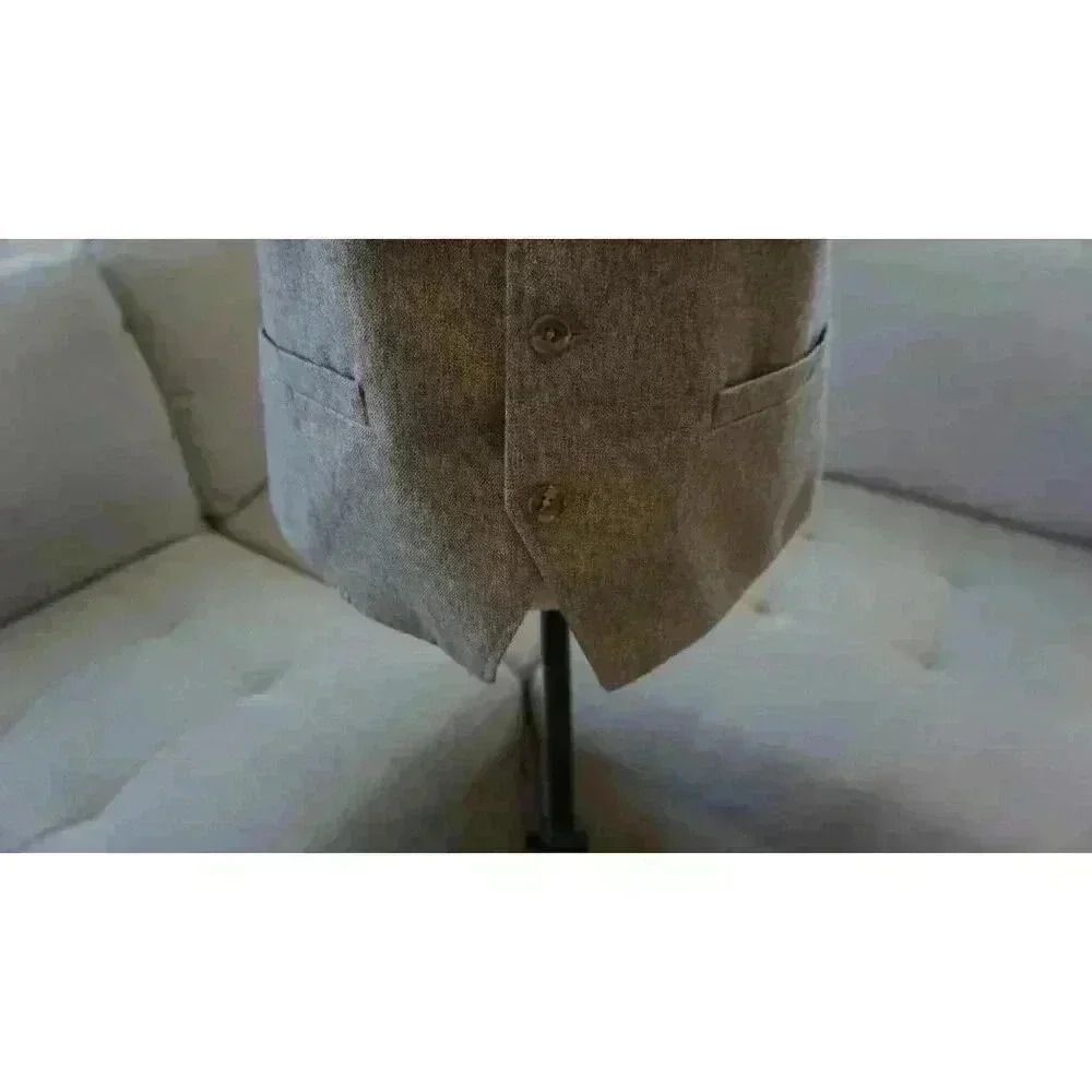 Joseph Abboud Men's Brown Wool Blend Vest, Size S - Picture 3 of 12